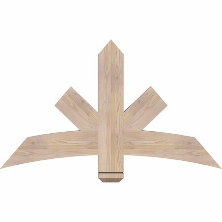 Ekena Millwork Alberta Smooth Timber Gable Bracket, Douglas Fir, 48"W x 28"H x 3 1/2"D x 5 1/2"F, 14/12 Pitch GBW048X28X0406ALB00SDF